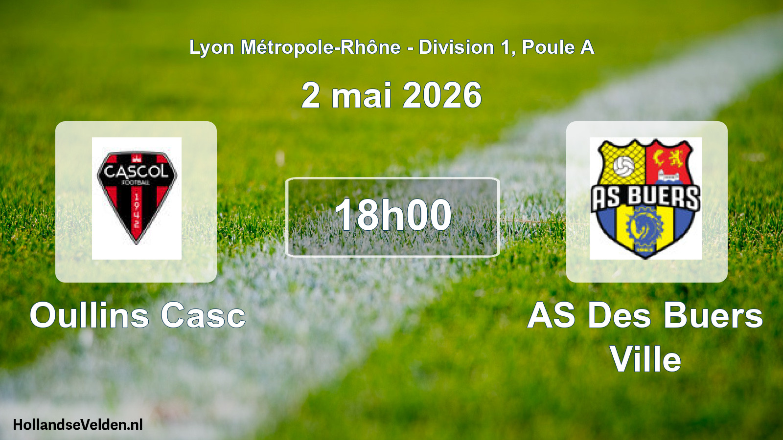 Geplande wedstrijd: Oullins Casc - AS Des Buers Ville (2 mei 2026)
