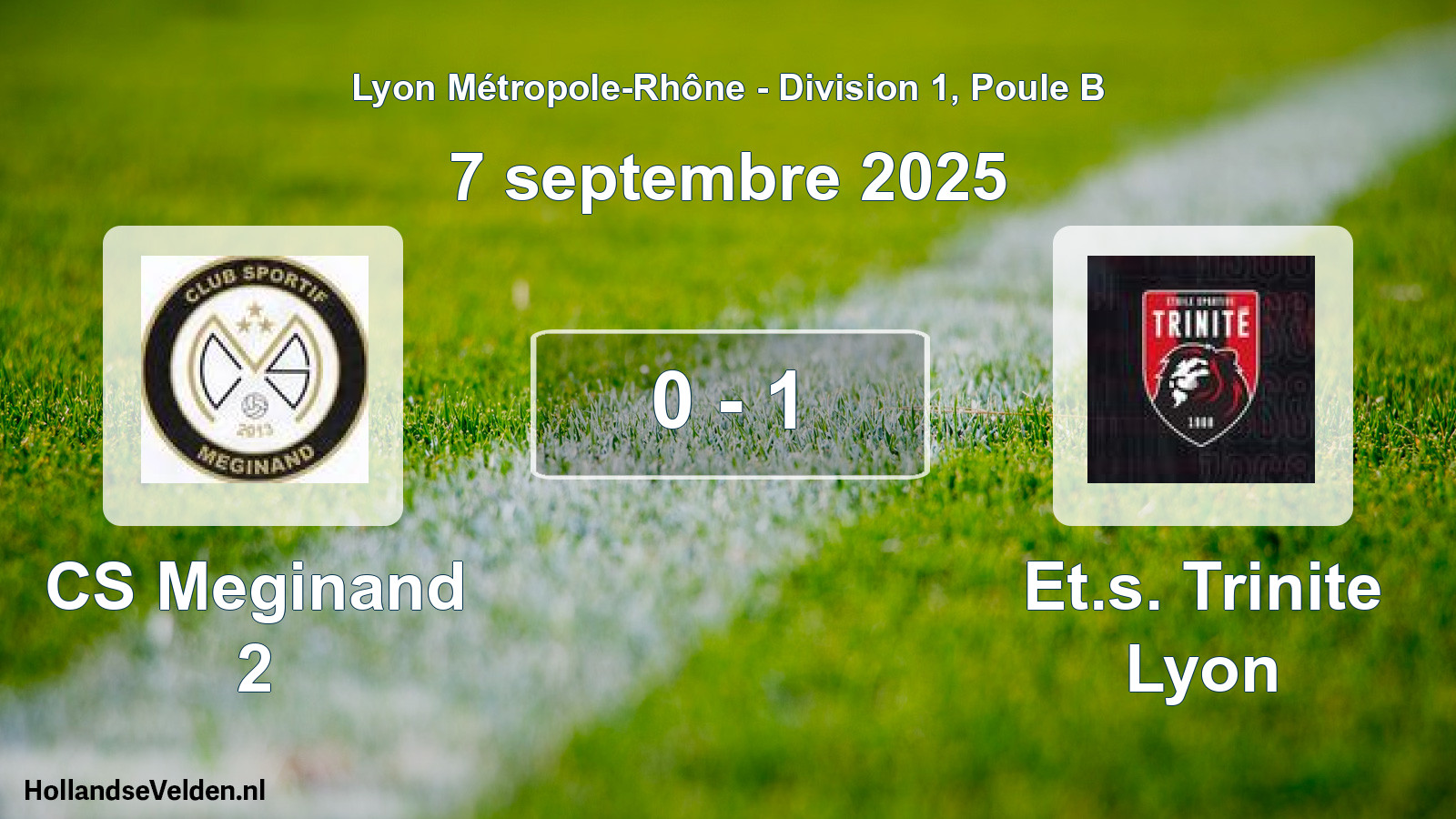 Gespeelde wedstrijd: CS Meginand 2 - Et.s. Trinite Lyon 0 - 1 (7 september 2025)