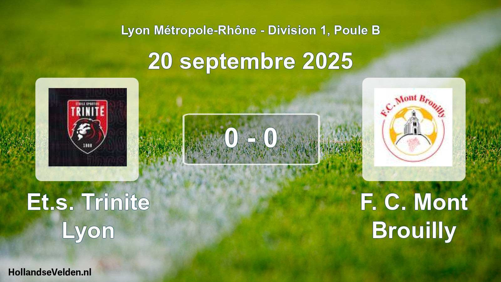 Gespeelde wedstrijd: Et.s. Trinite Lyon - F. C. Mont Brouilly 0 - 0 (20 september 2025)