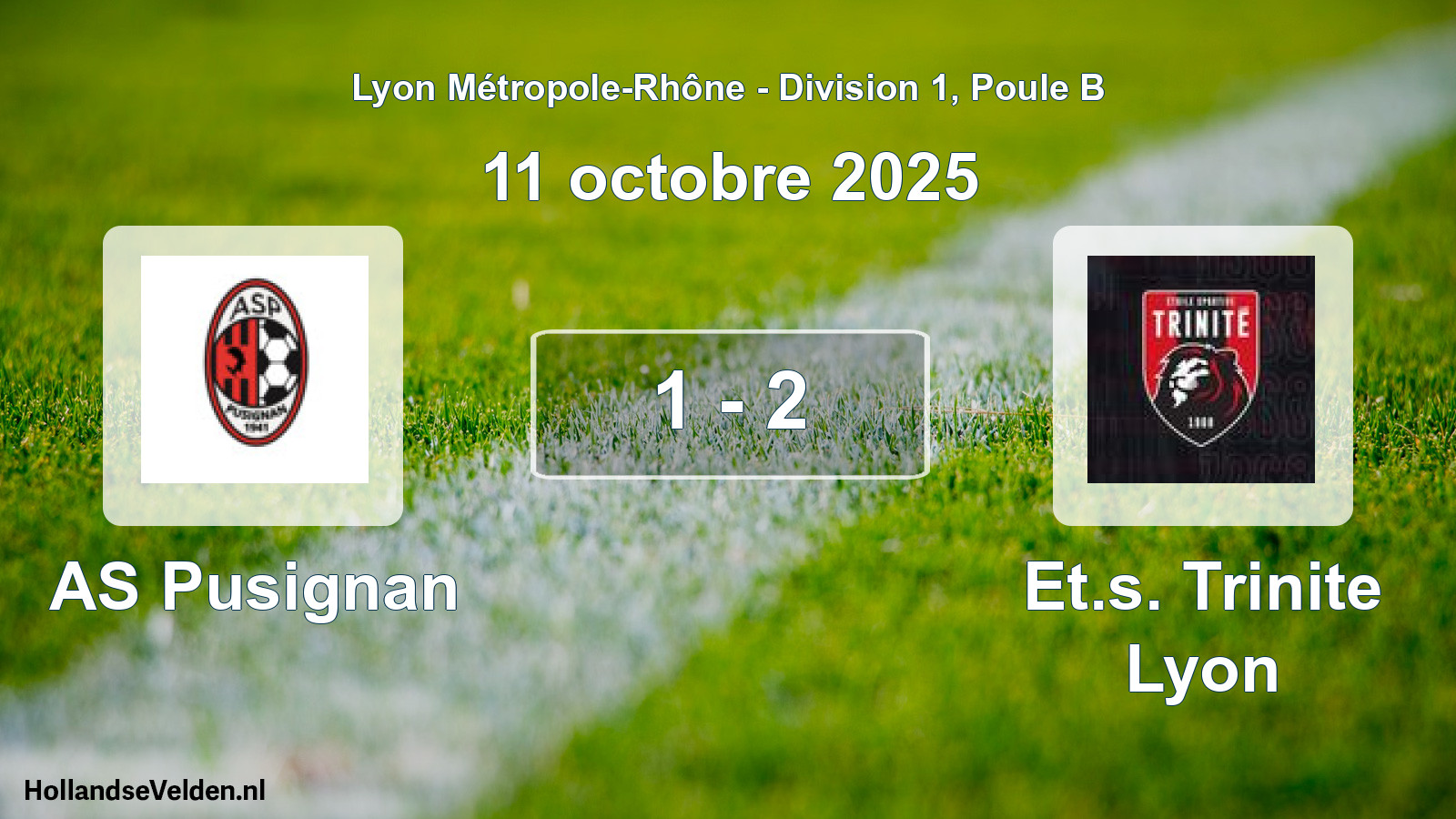 Gespeelde wedstrijd: AS Pusignan - Et.s. Trinite Lyon 1 - 2 (11 oktober 2025)