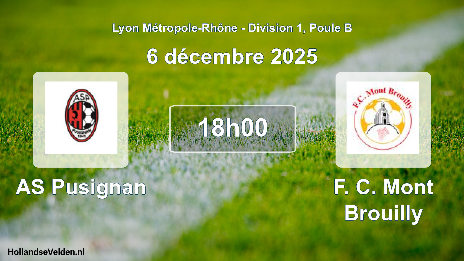 Geplande wedstrijd: AS Pusignan - F. C. Mont Brouilly (6 december 2025)