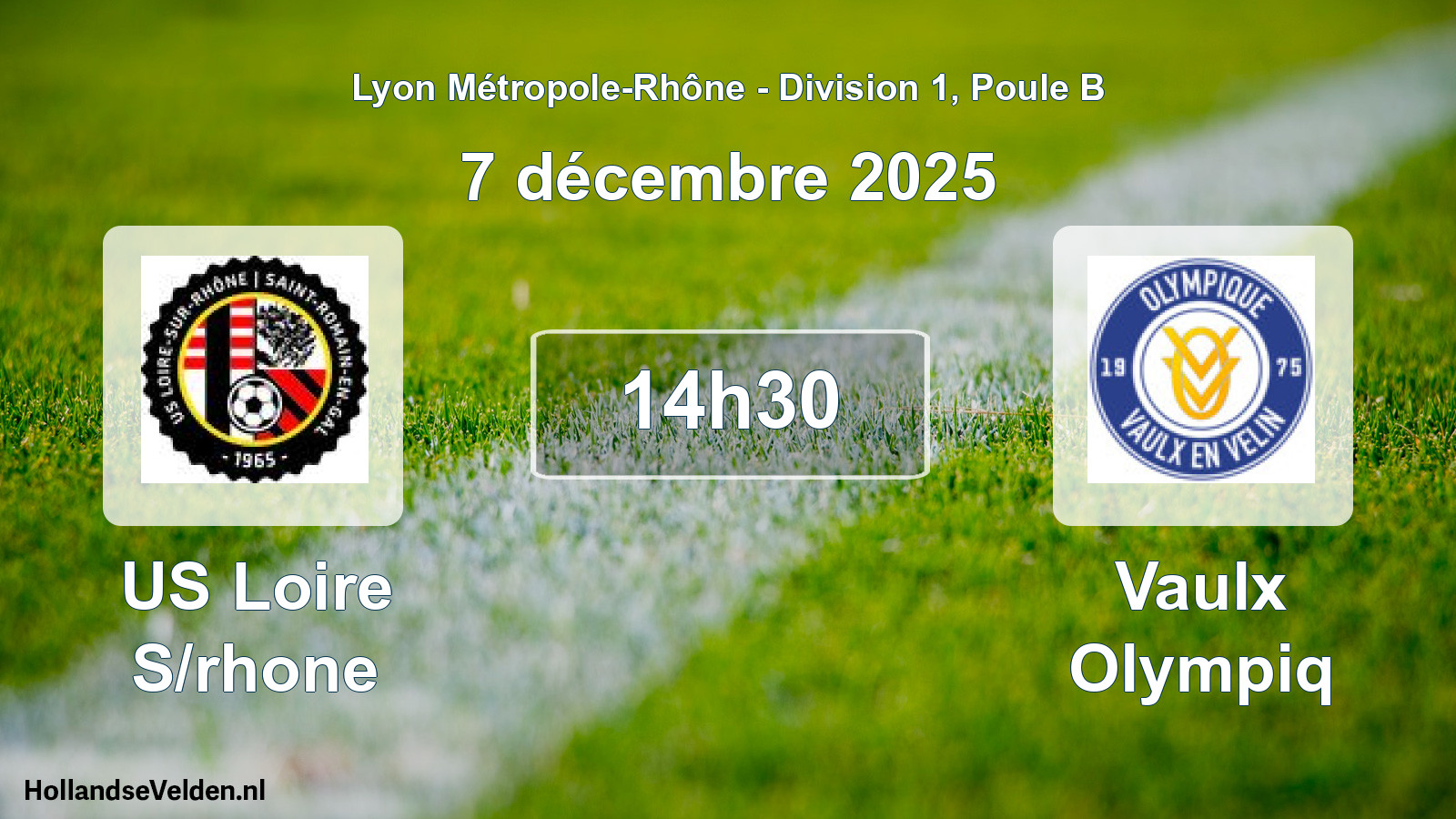 Match programmé: US Loire S/rhone - Vaulx Olympiq (7 décembre 2025)