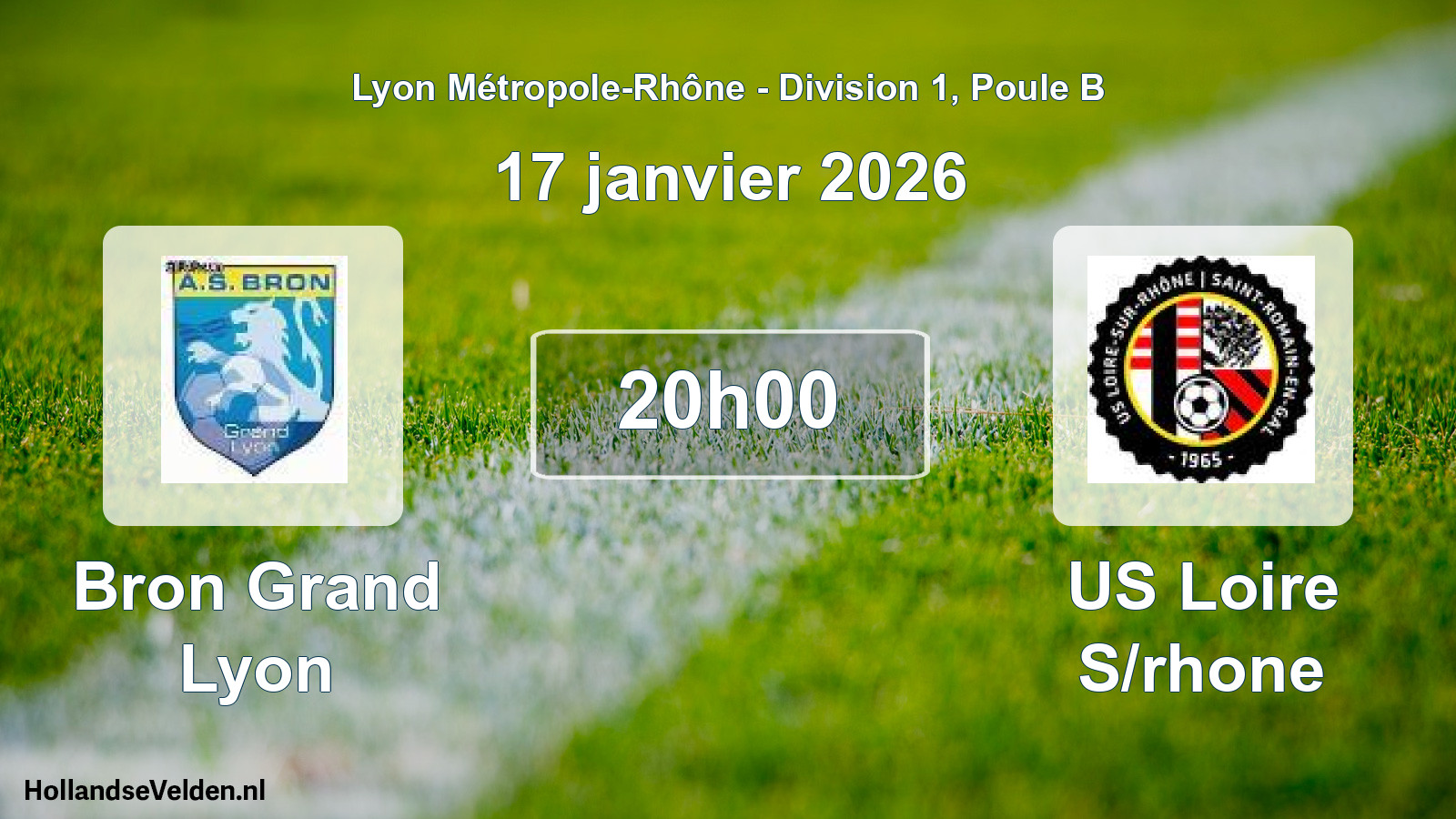 Match programmé: Bron Grand Lyon - US Loire S/rhone (17 janvier 2026)