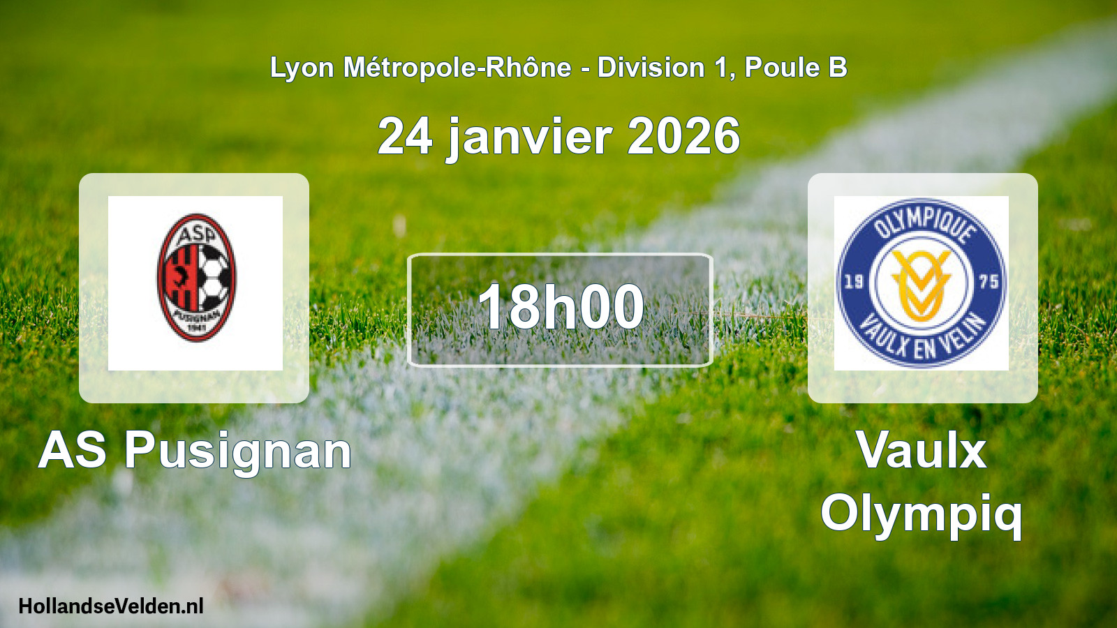 Scheduled Match: AS Pusignan - Vaulx Olympiq (24 January 2026)