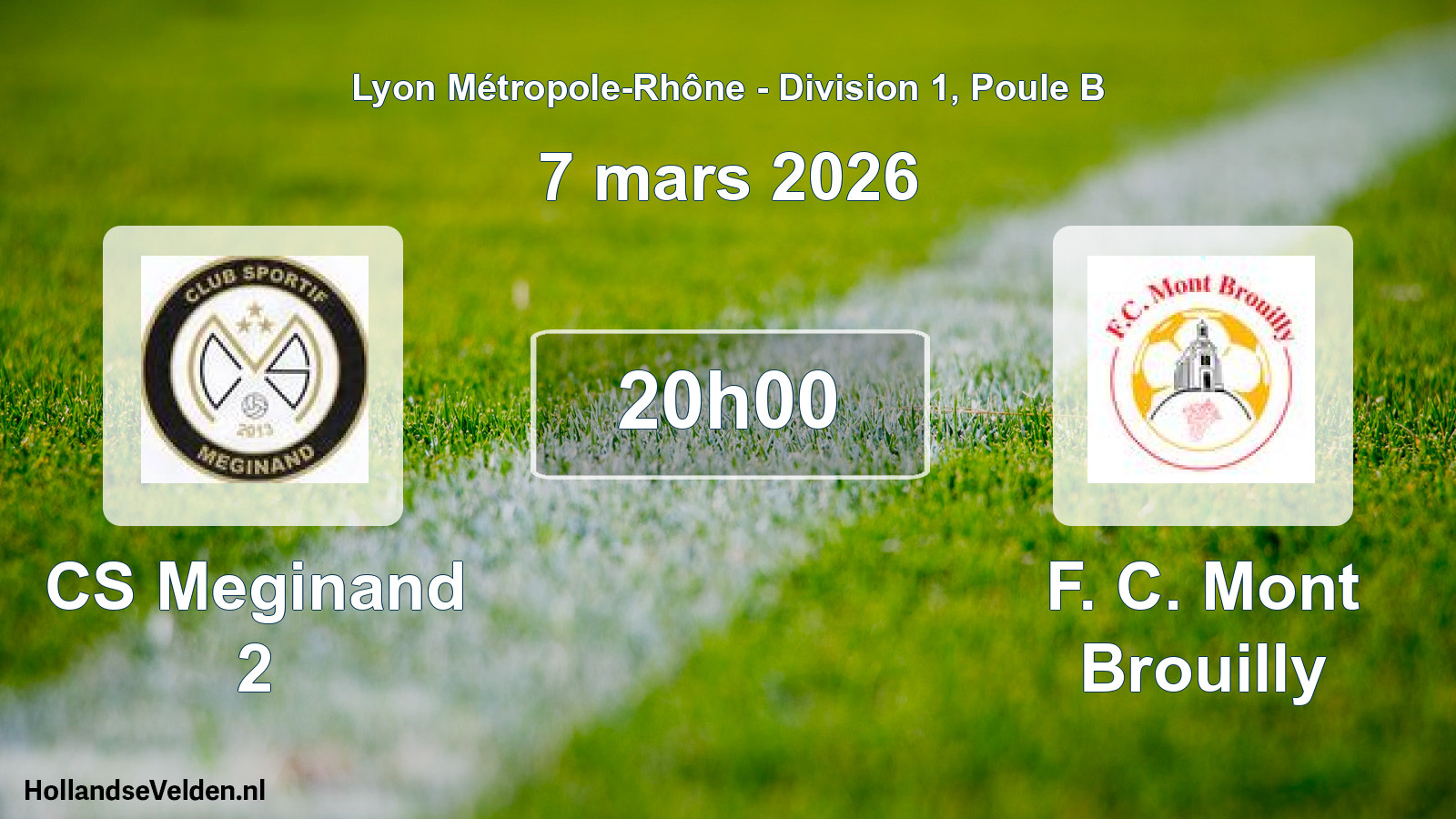 Geplande wedstrijd: CS Meginand 2 - F. C. Mont Brouilly (7 maart 2026)