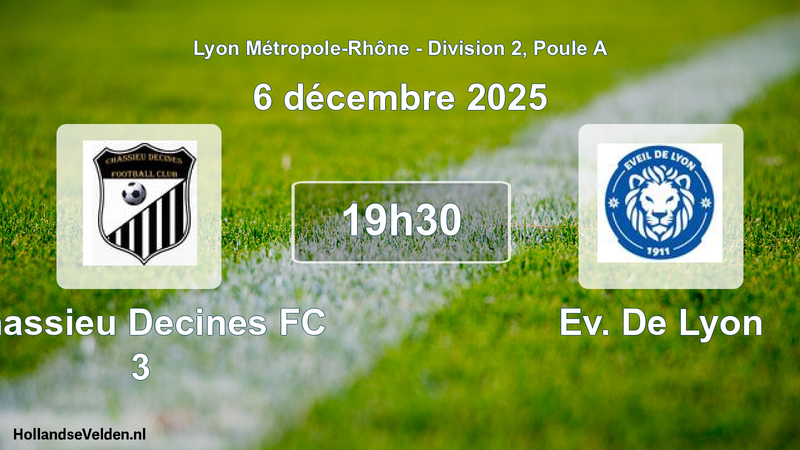 Geplande wedstrijd: Chassieu Decines FC 3 - Ev. De Lyon (6 december 2025)