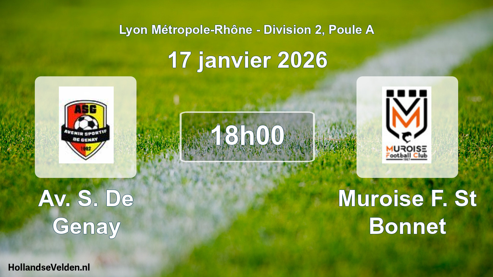 Geplande wedstrijd: Av. S. De Genay - Muroise F. St Bonnet (17 januari 2026)