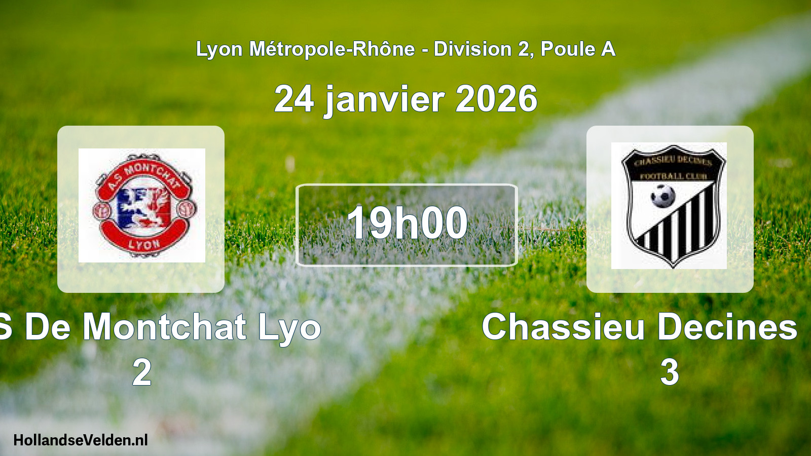 Geplande wedstrijd: AS De Montchat Lyo 2 - Chassieu Decines FC 3 (24 januari 2026)