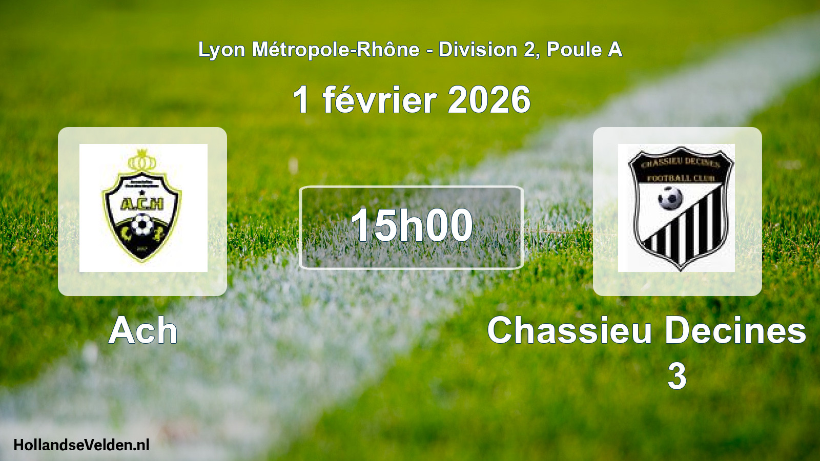 Geplande wedstrijd: Ach - Chassieu Decines FC 3 (1 februari 2026)