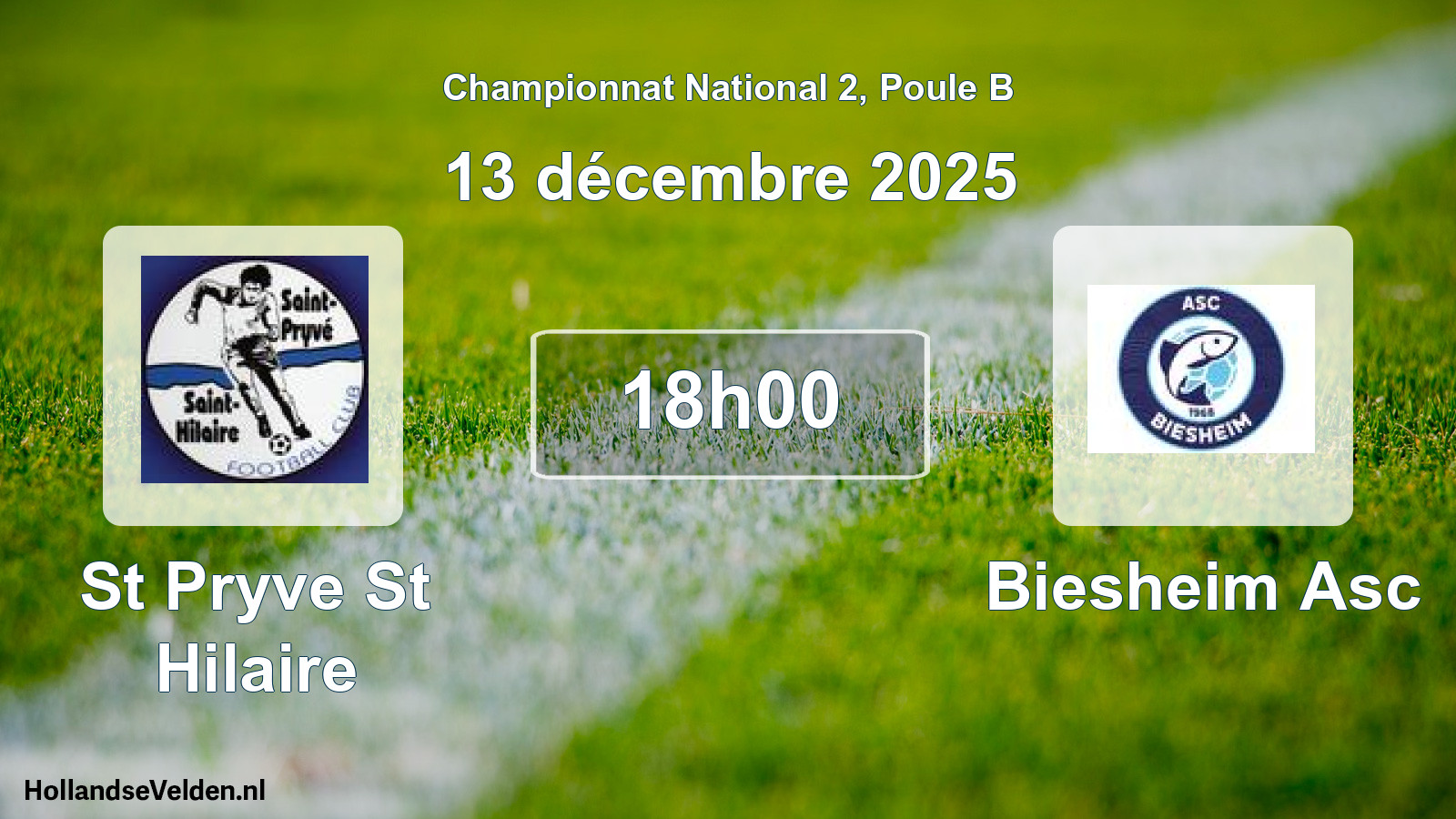 Scheduled Match: St Pryve St Hilaire - Biesheim Asc (13 December 2025)