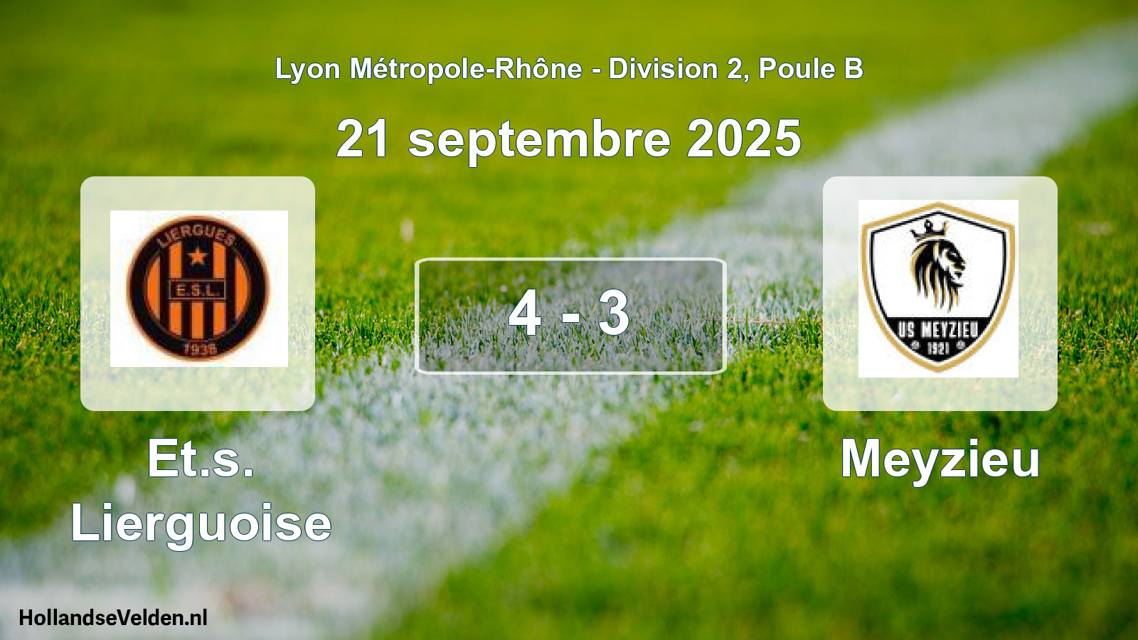 Gespeelde wedstrijd: Et.s. Lierguoise - Meyzieu 4 - 3 (21 september 2025)