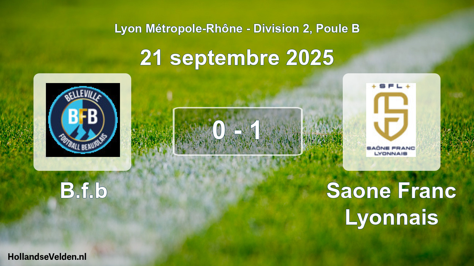 Gespeelde wedstrijd: B.f.b - Saone Franc Lyonnais 0 - 1 (21 september 2025)