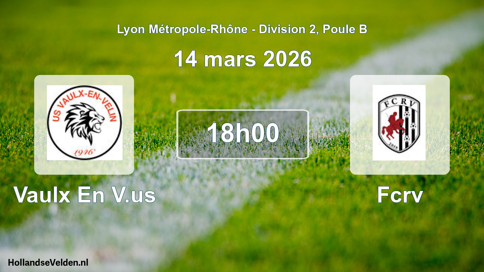 Scheduled Match: Vaulx En V.us - Fcrv (14 March 2026)
