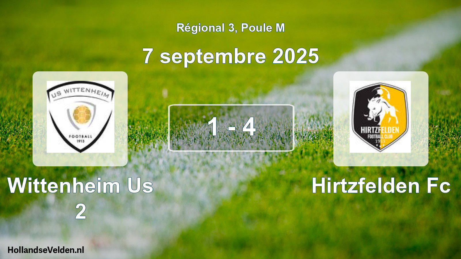 Gespeelde wedstrijd: Wittenheim Us 2 - Hirtzfelden Fc 1 - 4 (7 september 2025)