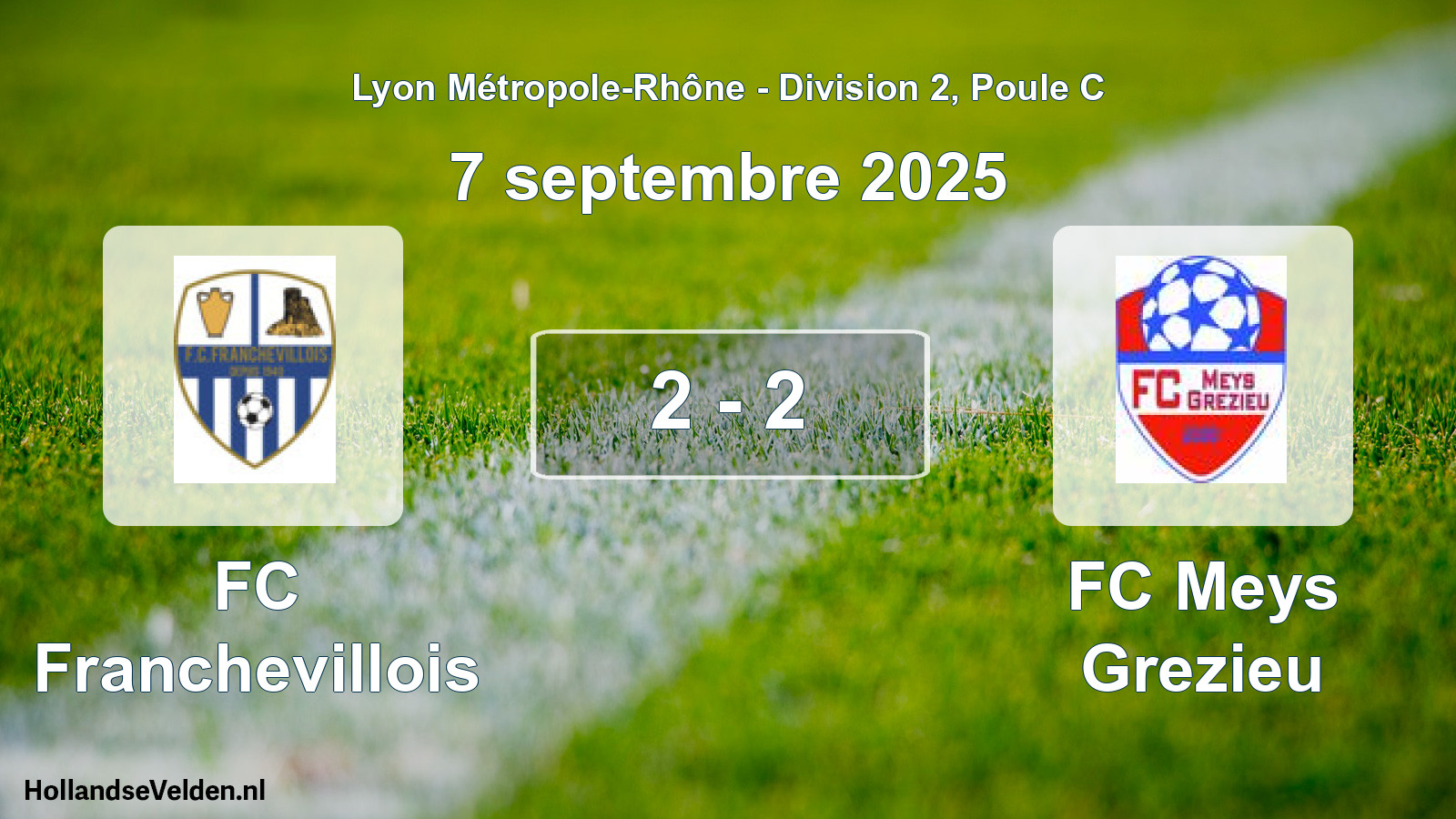 Match joué: FC Franchevillois - FC Meys Grezieu 2 - 2 (7 septembre 2025)