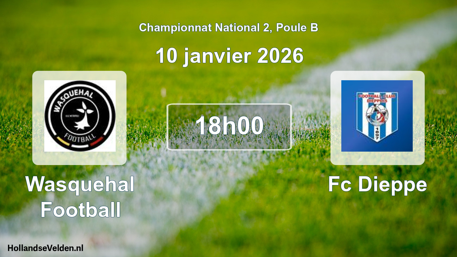 Geplande wedstrijd: Wasquehal Football - Fc Dieppe (10 januari 2026)