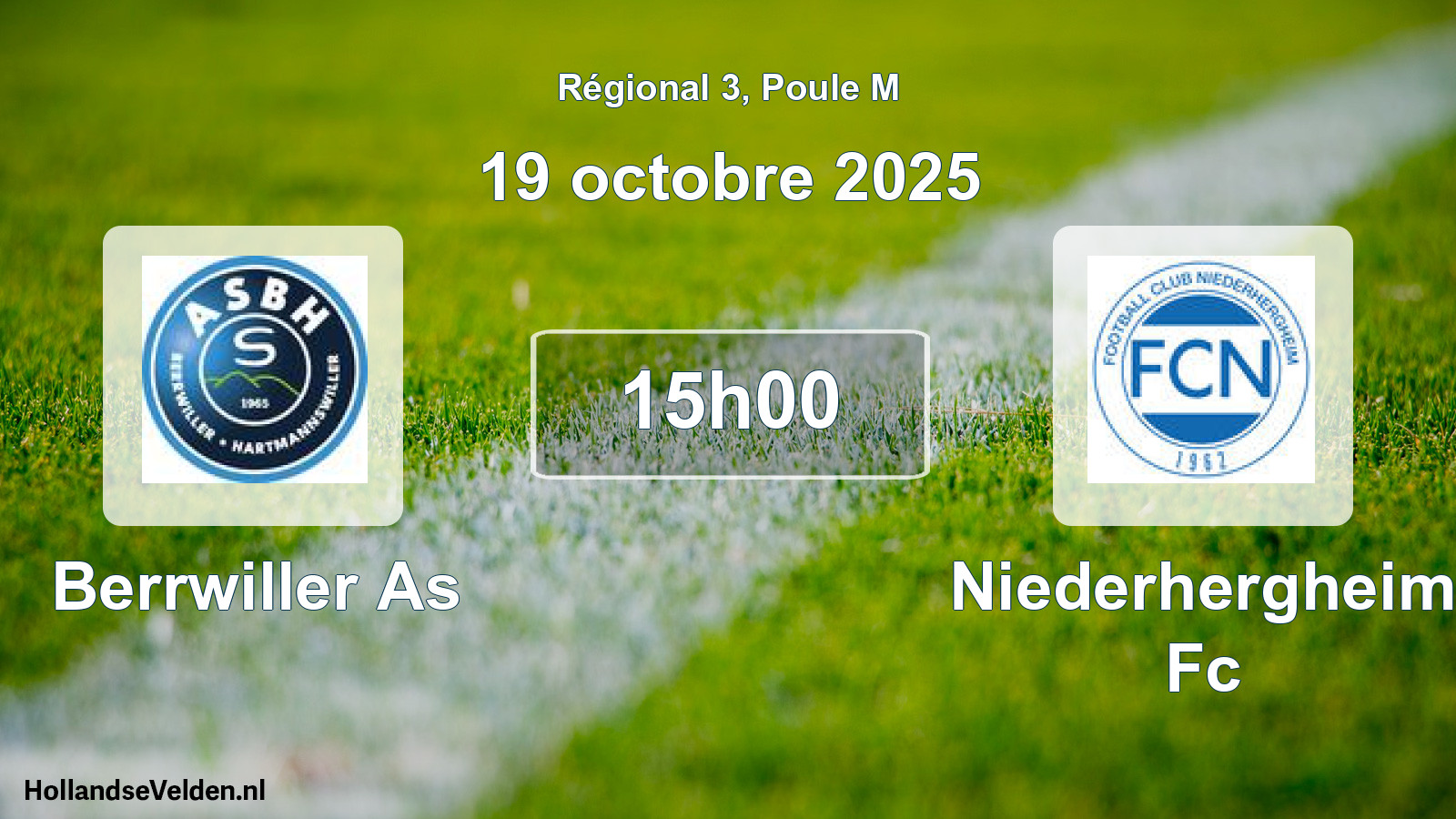 Scheduled Match: Berrwiller As - Niederhergheim Fc (19 October 2025)
