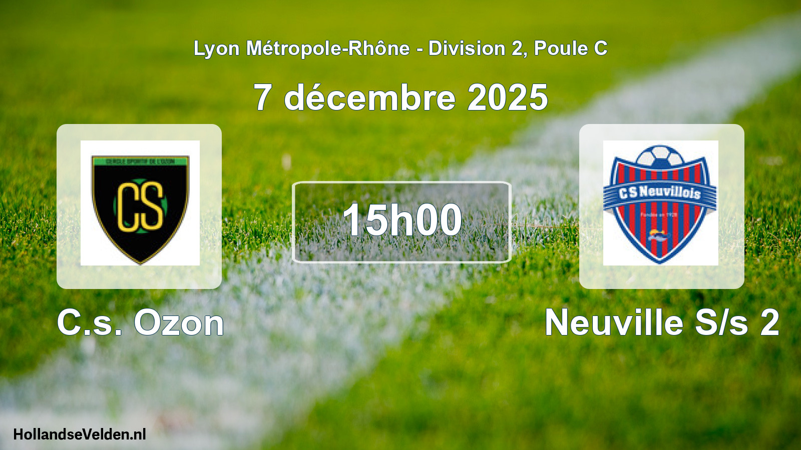 Match programmé: C.s. Ozon - Neuville S/s 2 (7 décembre 2025)