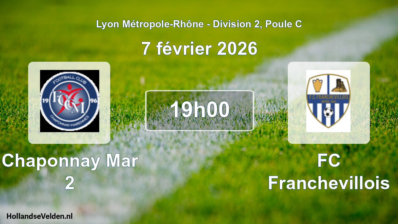 Match programmé: Chaponnay Mar 2 - FC Franchevillois (7 février 2026)