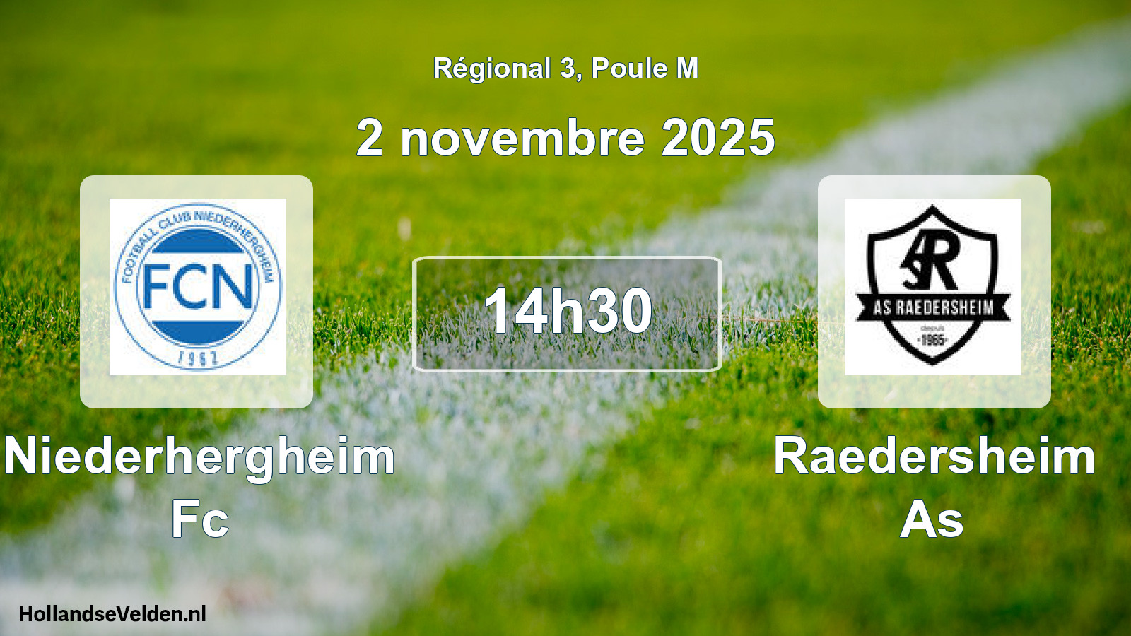 Geplande wedstrijd: Niederhergheim Fc - Raedersheim As (2 novembre 2025)