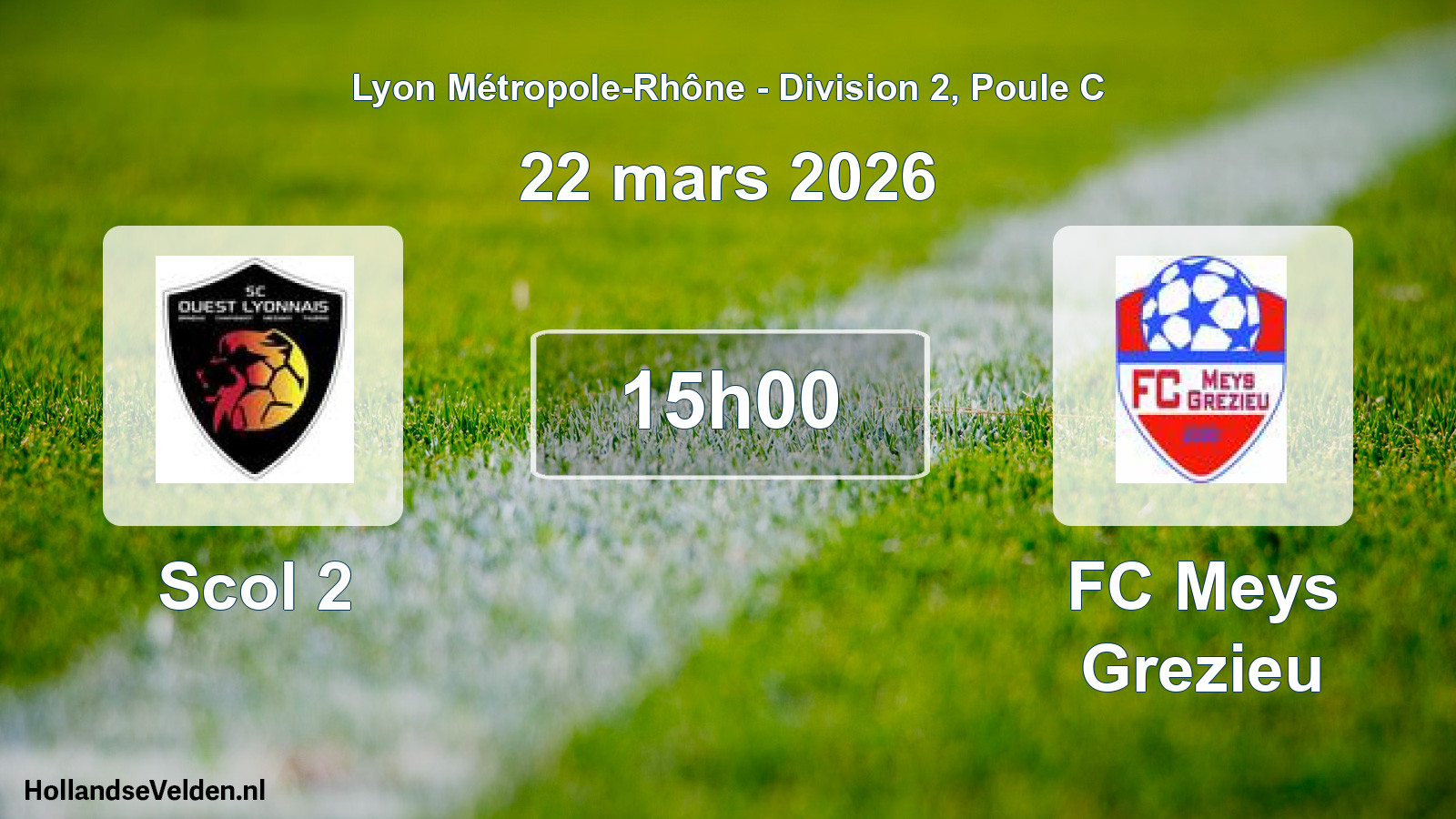 Geplande wedstrijd: Scol 2 - FC Meys Grezieu (22 maart 2026)