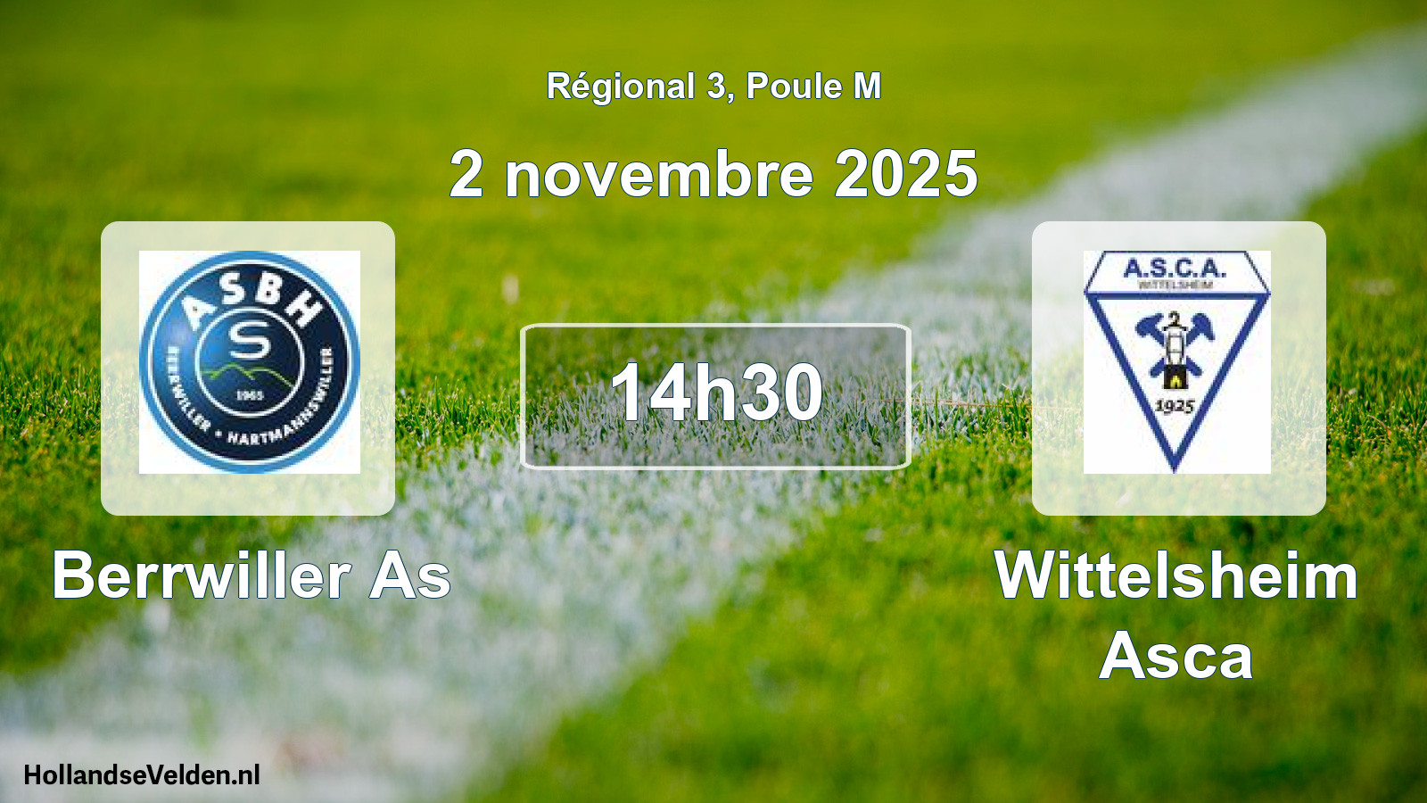 Scheduled Match: Berrwiller As - Wittelsheim Asca (2 November 2025)