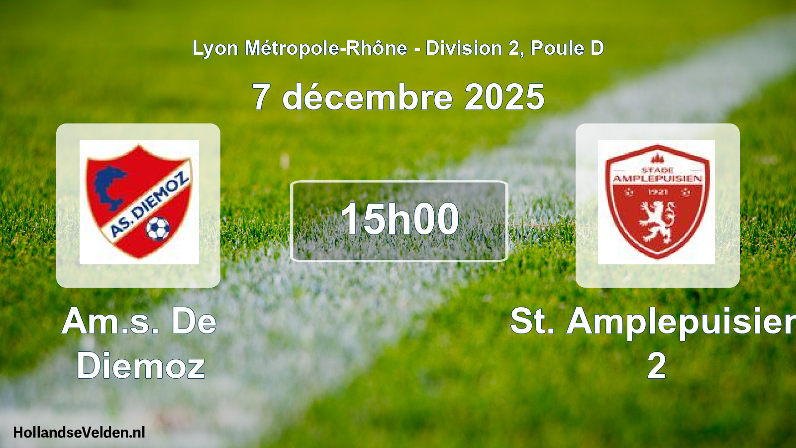 Scheduled Match: Am.s. De Diemoz - St. Amplepuisien 2 (7 December 2025)