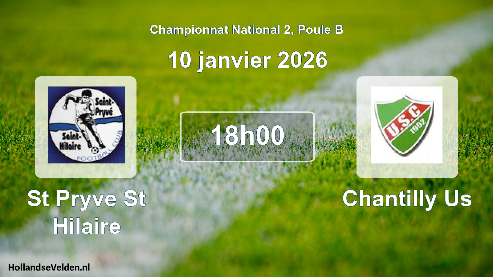 Geplande wedstrijd: St Pryve St Hilaire - Chantilly Us (10 janvier 2026)