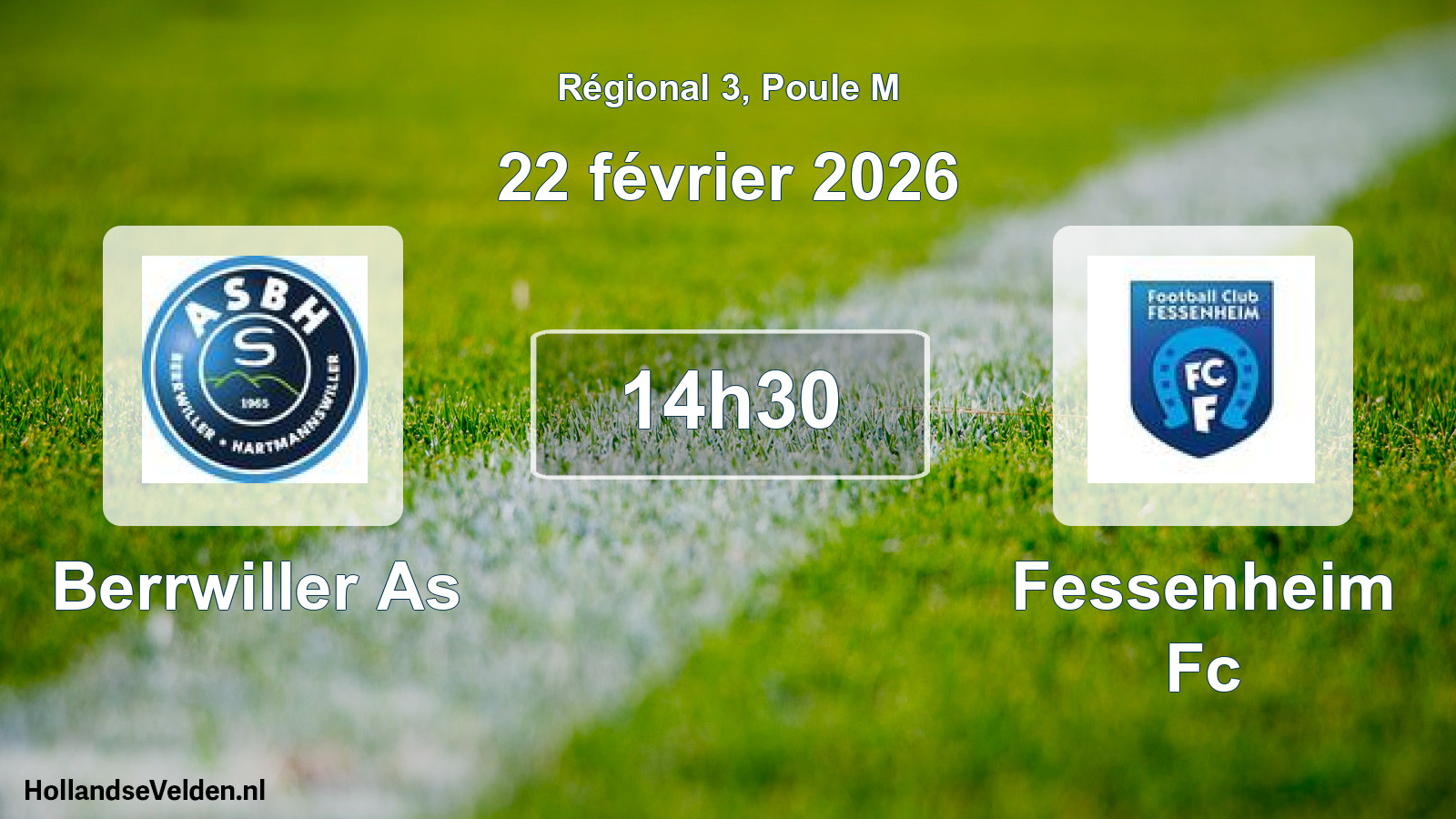Geplande wedstrijd: Berrwiller As - Fessenheim Fc (22 février 2026)