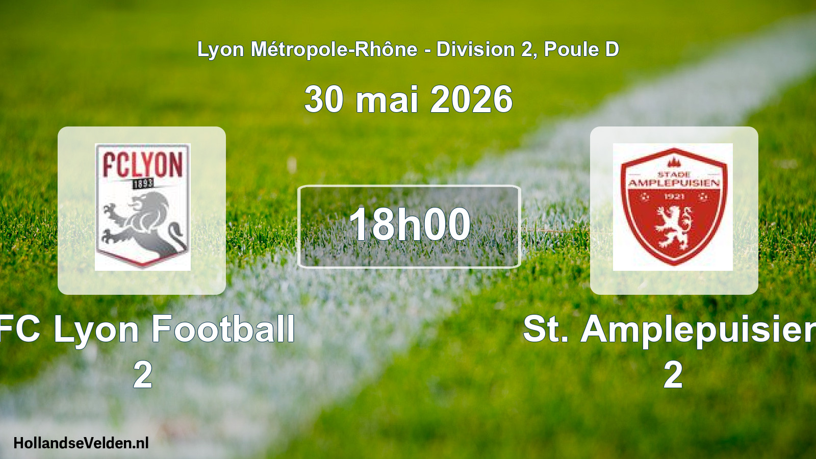 Geplande wedstrijd: FC Lyon Football 2 - St. Amplepuisien 2 (30 mei 2026)