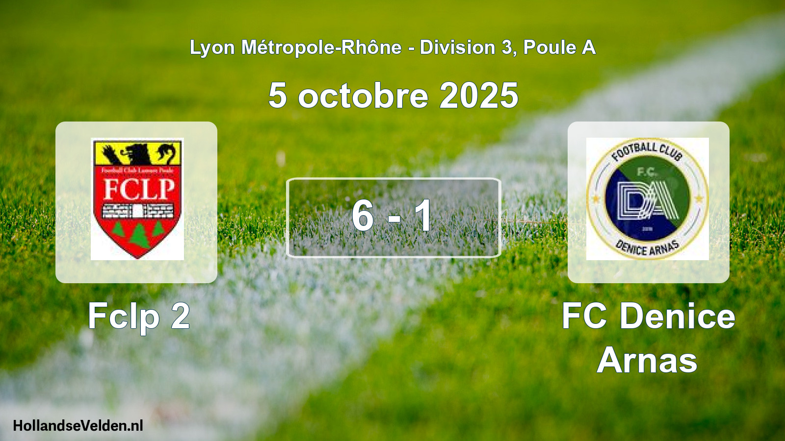 Total number of matches played: Fclp 2 - FC Denice Arnas 6 - 1 (5 October 2025)
