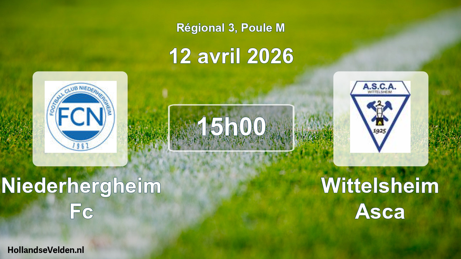 Geplande wedstrijd: Niederhergheim Fc - Wittelsheim Asca (12 april 2026)