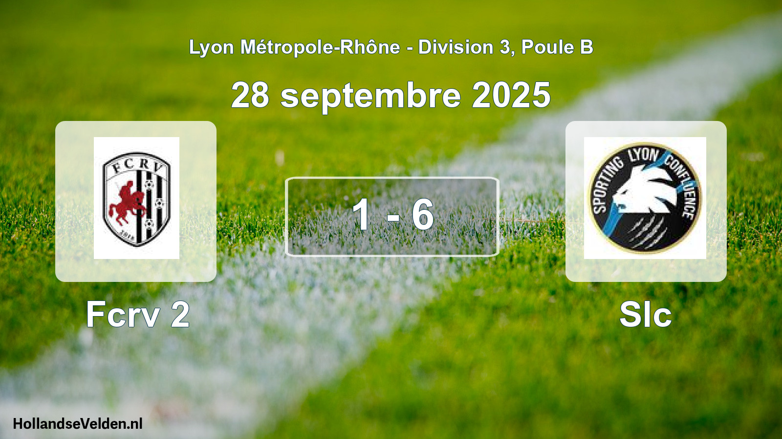 Gespeelde wedstrijd: Fcrv 2 - Slc 1 - 6 (28 september 2025)
