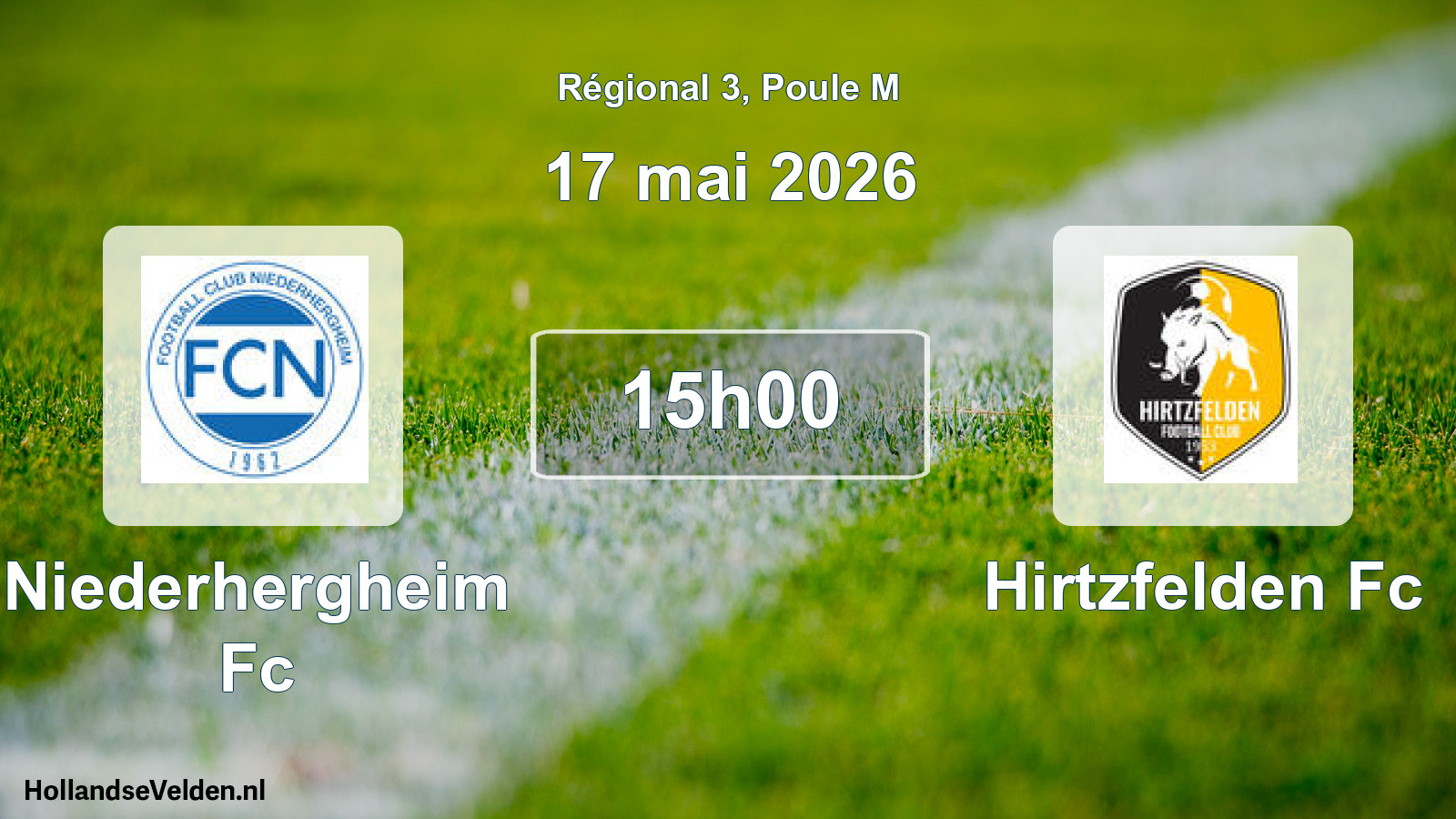 Geplande wedstrijd: Niederhergheim Fc - Hirtzfelden Fc (17 mai 2026)