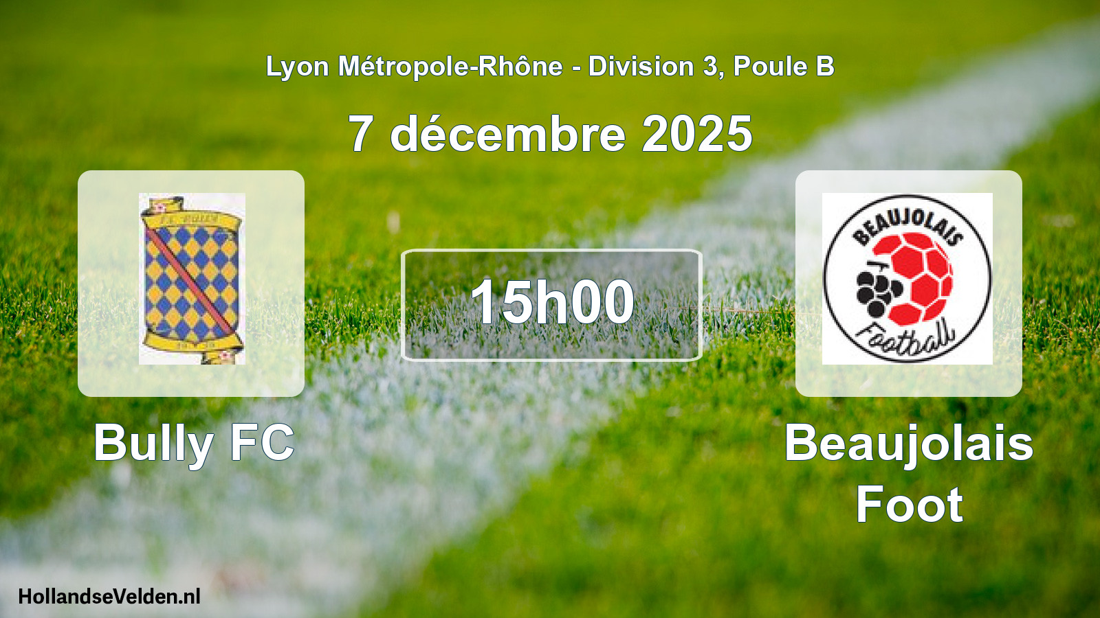 Geplande wedstrijd: Bully FC - Beaujolais Foot (7 december 2025)