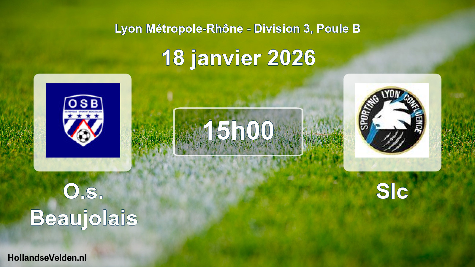 Scheduled Match: O.s. Beaujolais - Slc (18 January 2026)