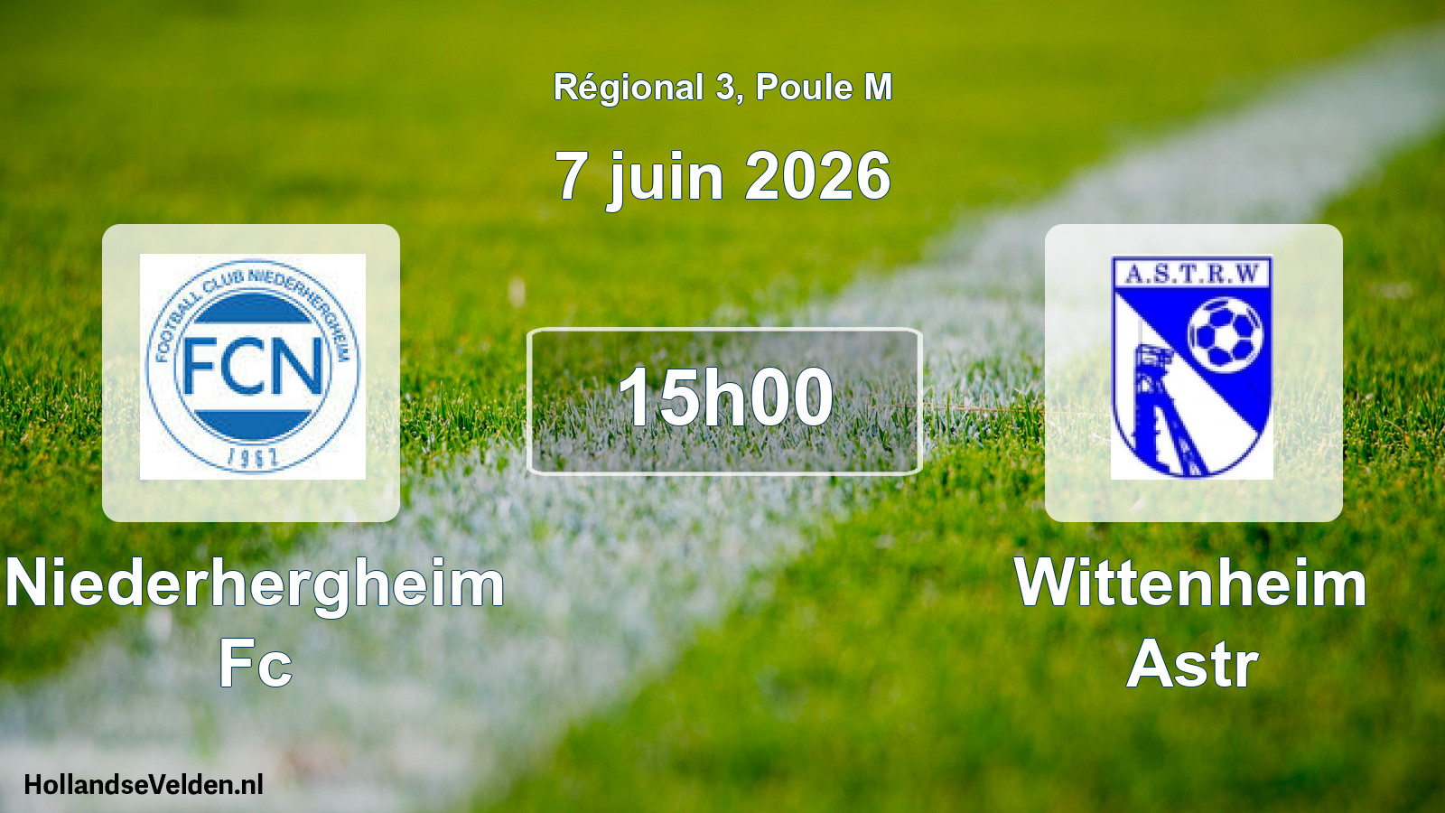 Geplande wedstrijd: Niederhergheim Fc - Wittenheim Astr (7 juin 2026)
