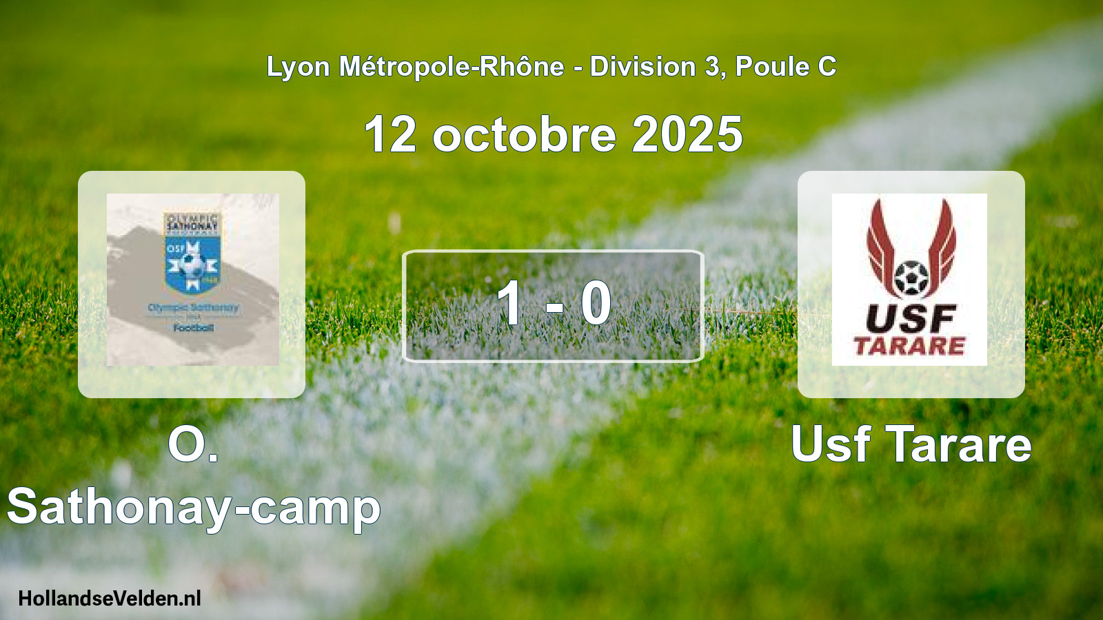 Gespeelde wedstrijd: O. Sathonay-camp - Usf Tarare 1 - 0 (12 oktober 2025)