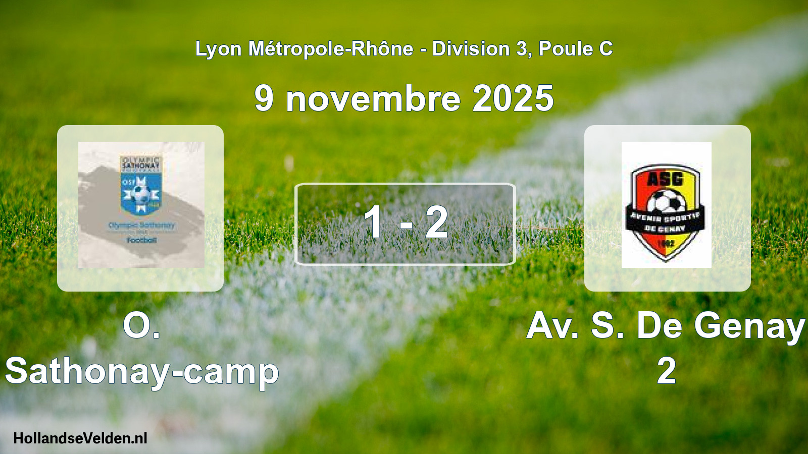 Gespeelde wedstrijd: O. Sathonay-camp - Av. S. De Genay 2 1 - 2 (9 november 2025)