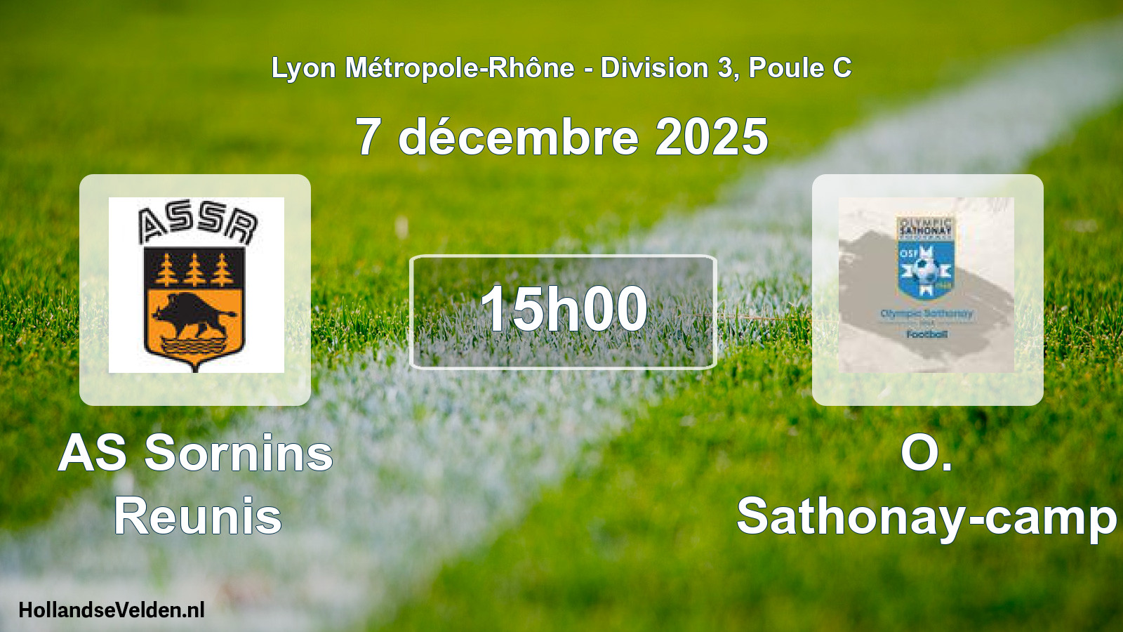 Geplande wedstrijd: AS Sornins Reunis - O. Sathonay-camp (7 december 2025)