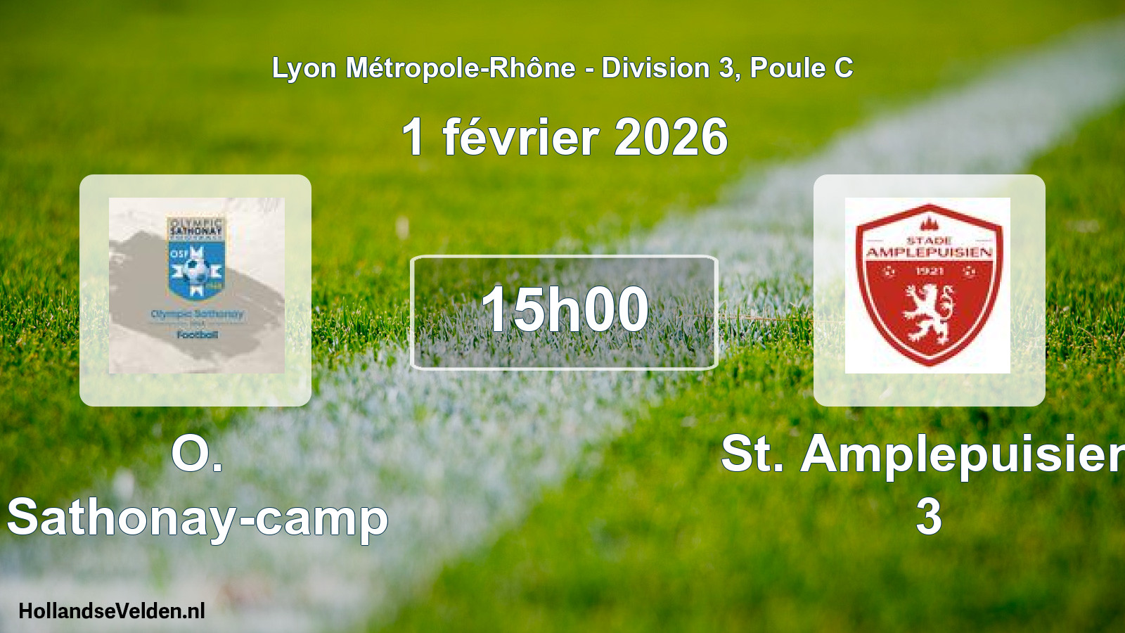 Geplande wedstrijd: O. Sathonay-camp - St. Amplepuisien 3 (1 februari 2026)