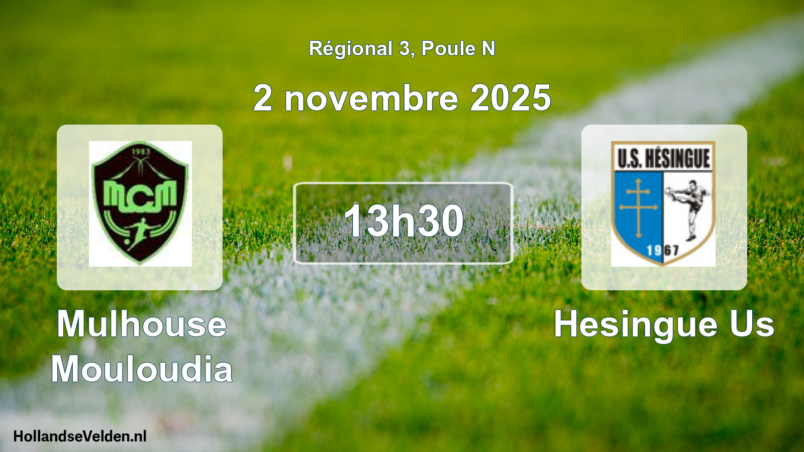 Geplande wedstrijd: Mulhouse Mouloudia - Hesingue Us (2 novembre 2025)