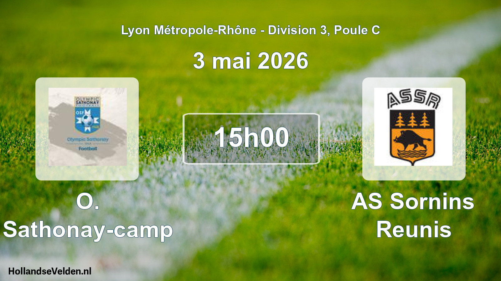 Geplande wedstrijd: O. Sathonay-camp - AS Sornins Reunis (3 mei 2026)