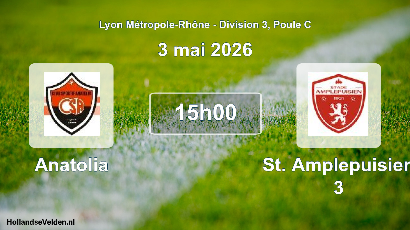 Match programmé: Anatolia - St. Amplepuisien 3 (3 mai 2026)