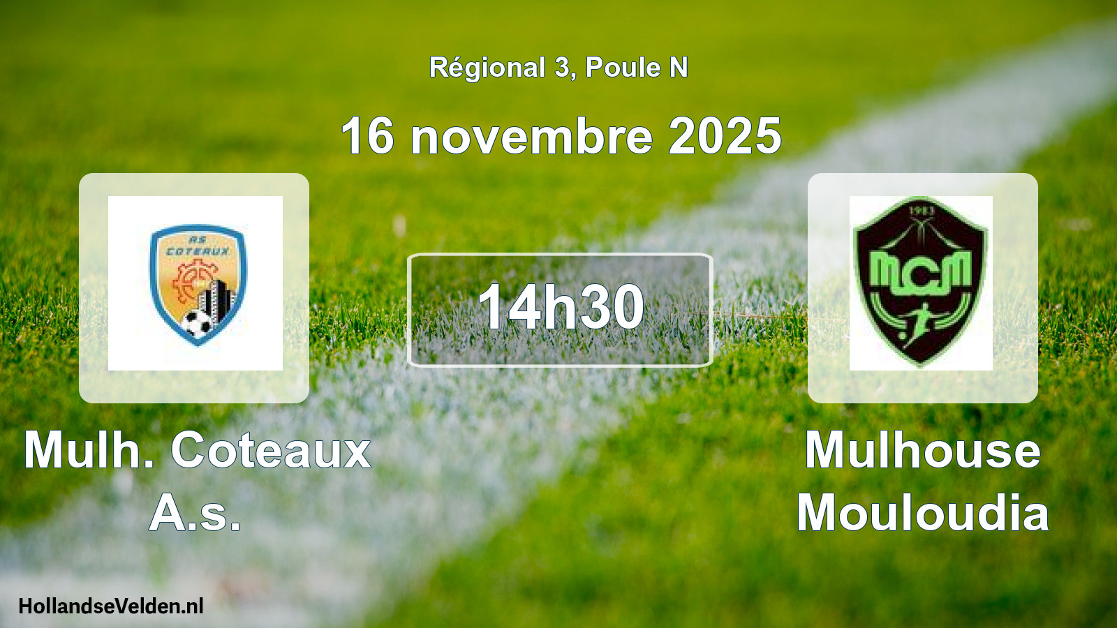 Geplande wedstrijd: Mulh. Coteaux A.s. - Mulhouse Mouloudia (16 november 2025)