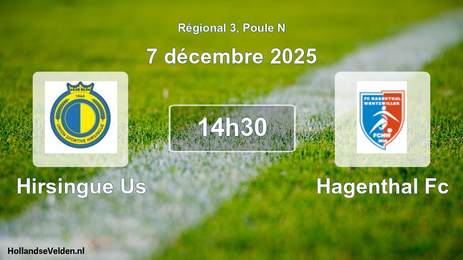 Geplande wedstrijd: Hirsingue Us - Hagenthal Fc (7 décembre 2025)