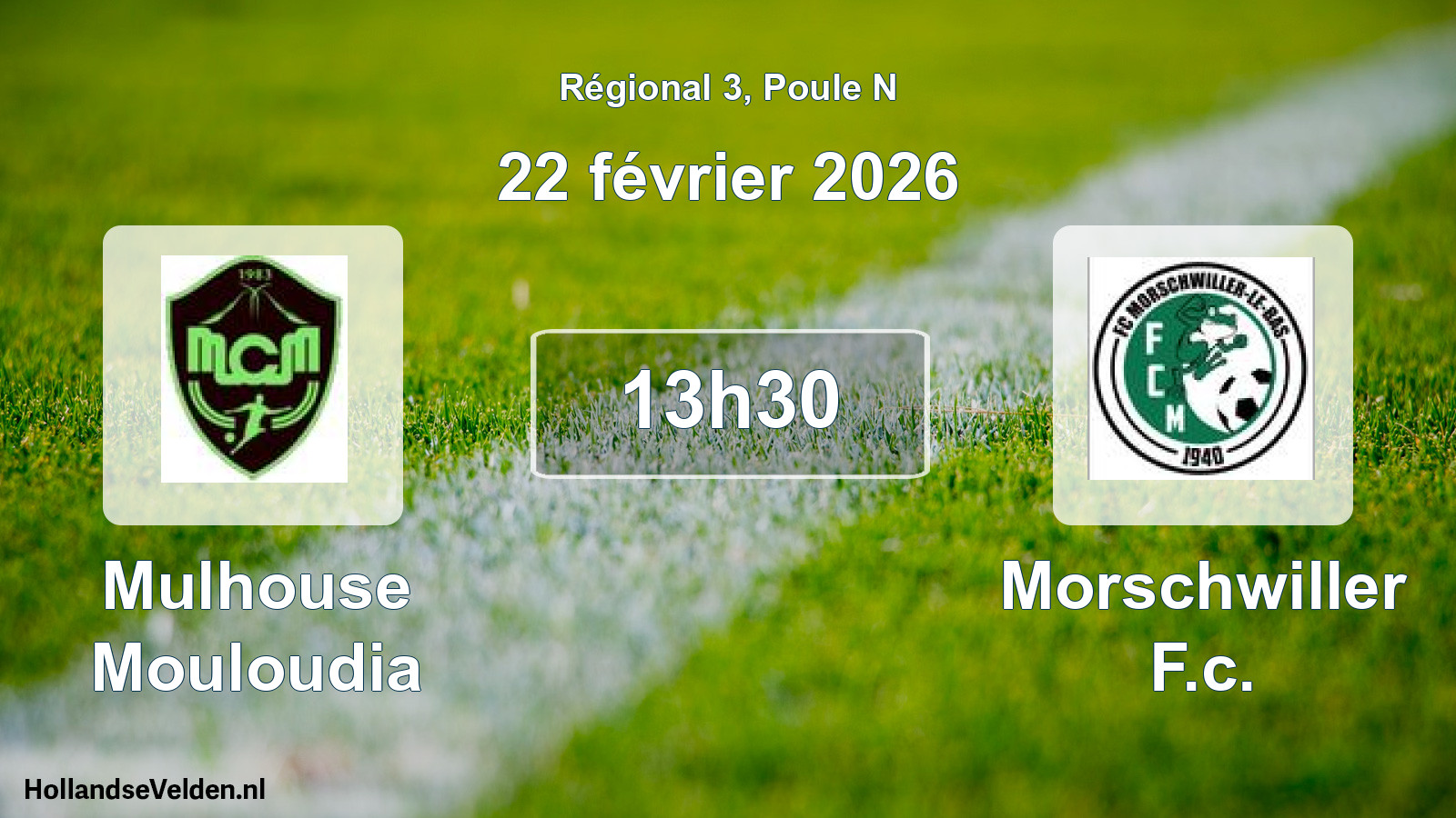 Geplande wedstrijd: Mulhouse Mouloudia - Morschwiller F.c. (22 februari 2026)