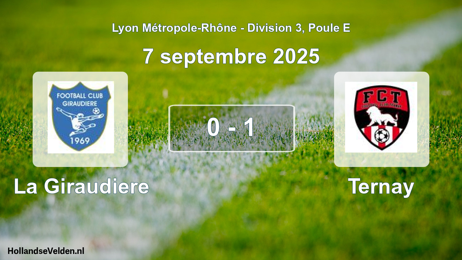 Gespeelde wedstrijd: La Giraudiere - Ternay 0 - 1 (7 september 2025)