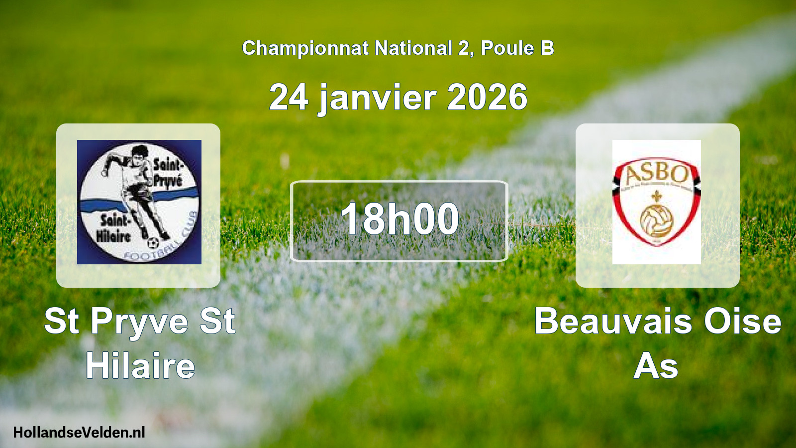 Scheduled Match: St Pryve St Hilaire - Beauvais Oise As (24 January 2026)