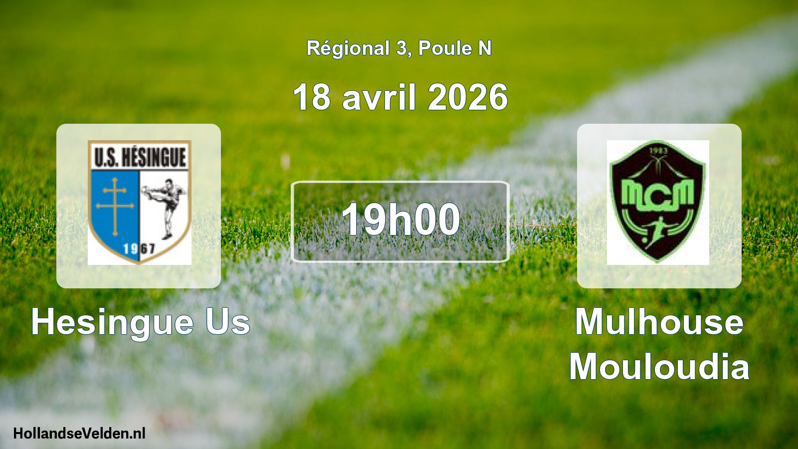 Geplande wedstrijd: Hesingue Us - Mulhouse Mouloudia (18 april 2026)